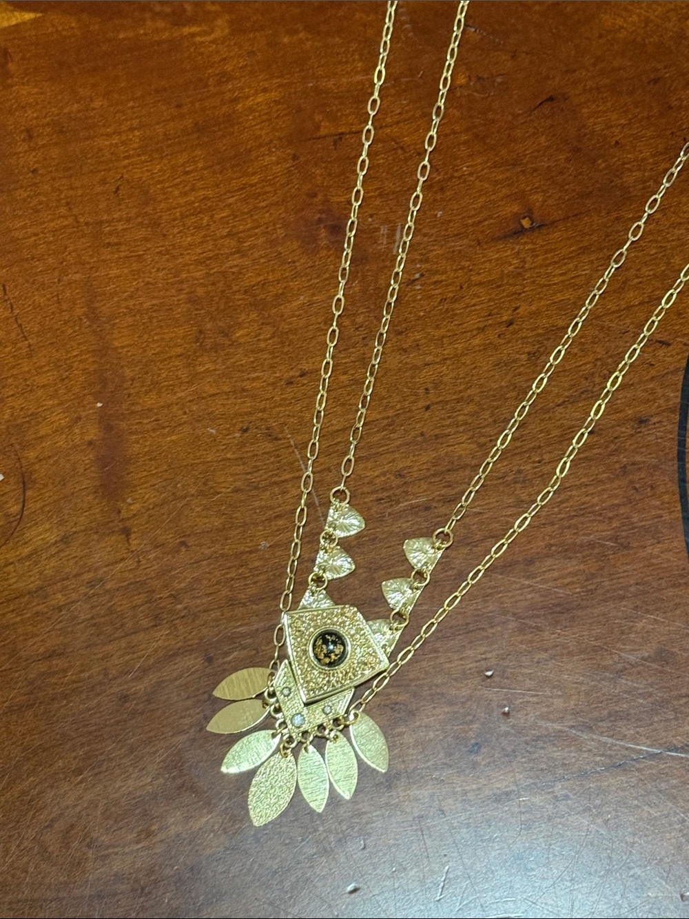 Gold-Tone Boho Geometric Statement Necklace from Anthropologie!!🔥🔥🔥 - Picture 11 of 16